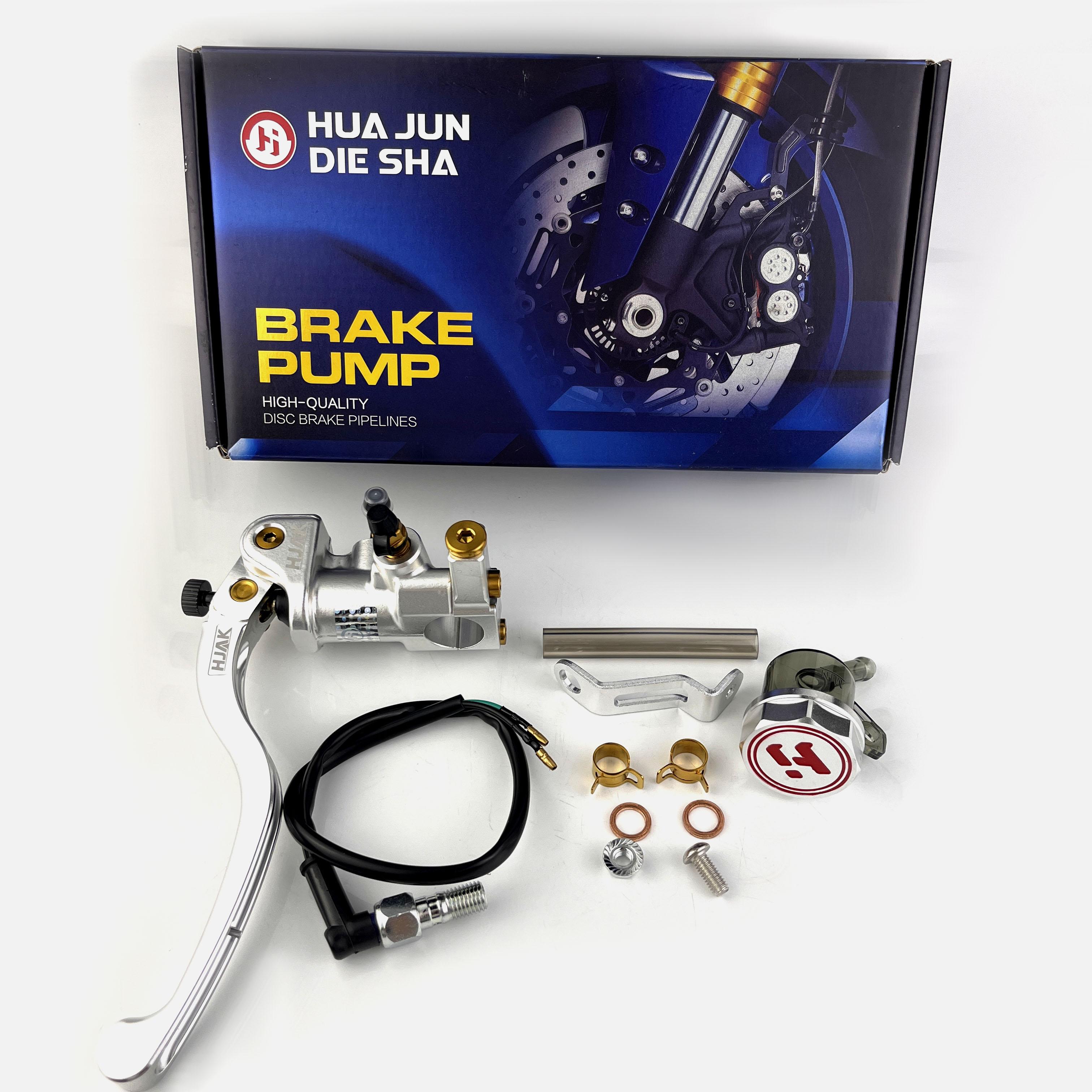 

Universal 22mm Hydraulic Clutch Pump Master Cylinder CNC Aluminum 17.5mm Brake Lever Rod for Honda Yamaha Aprilia BMW Motorcycle Silver left