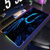 Kali Linux Mouse Pad RGB Mousepad Xxl Gaming Accessories LED Mouspad Large Pc Gamer Luminous Keyboard Desk Protector Mat 900x400