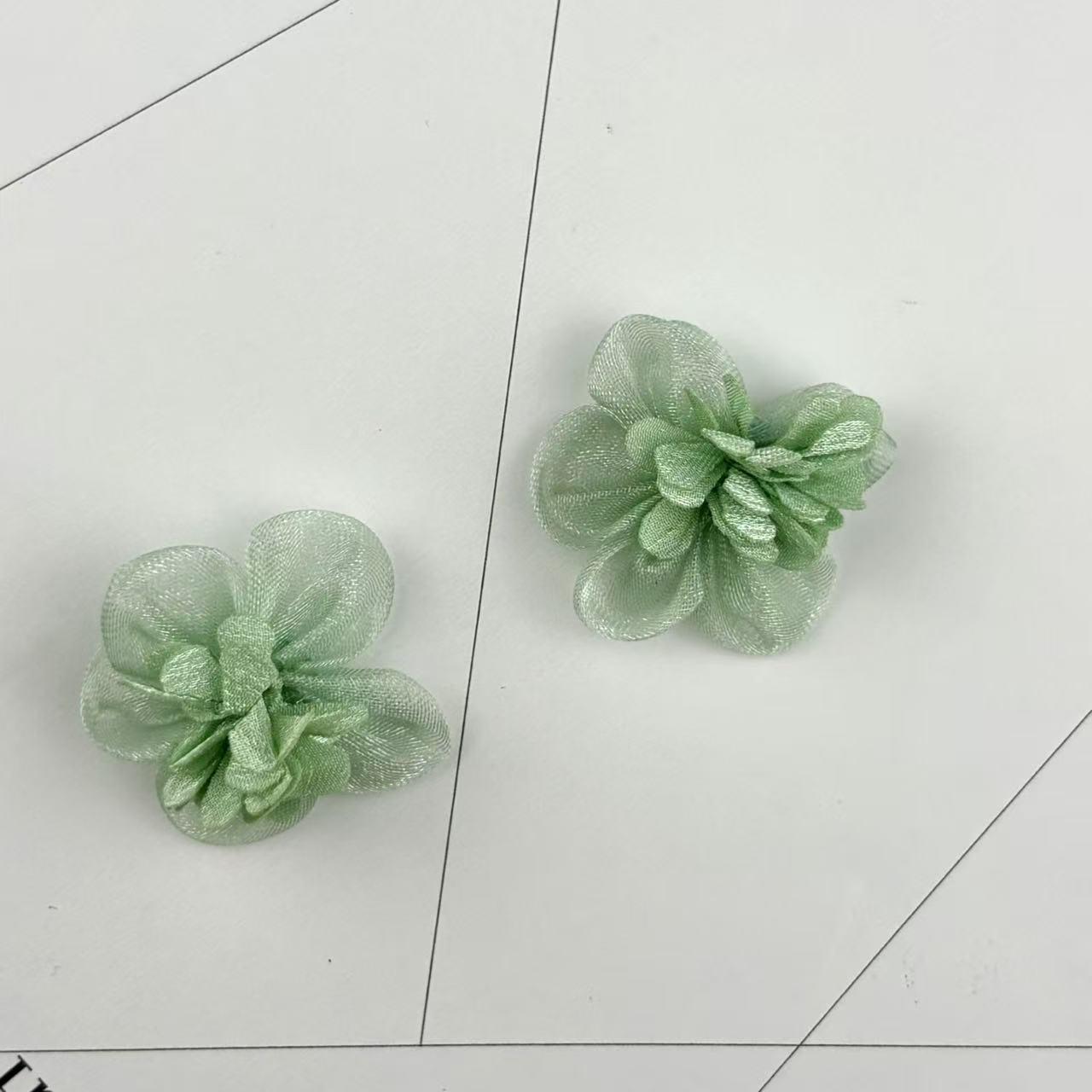 Японская и корейская сетчатая ткань Пятилепестковый Цветок DIY Зажим для волос - Пасторальный стиль для аксессуаров детской одежды