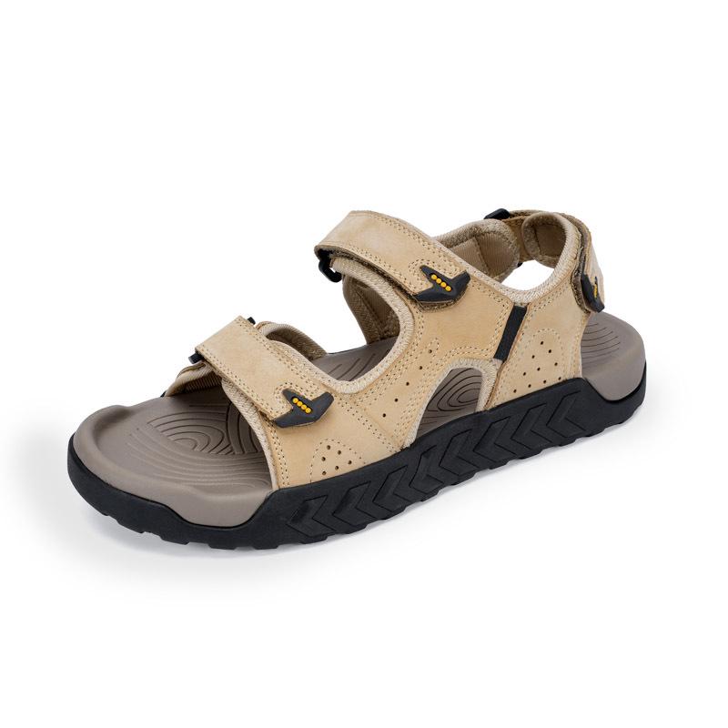 

Plus Size Men s Genuine Leather Open Toe Sandals for Outdoor and Beach - Casual Summer Footwear for Teens and Kids. 38