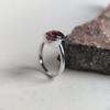 Серебряное кольцо с искусственным гранатом nano 2.165ct, вес изделия 3,19 гр (60002420)