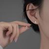 925 Sterling Silver Star and Moon Stud Earrings, 2024 Trend, High-End Light Luxury Women's Ear Accessories