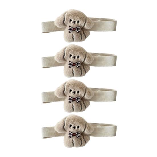 Cute Puppy Curtain Ties Fuzzy Dog Elastic Curtain Tiebacks Plush Stuffed Puppy Curtain Holders for Nursery Kids Room Decor
