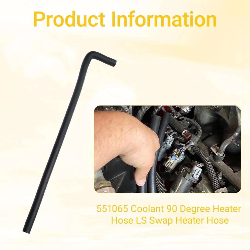 551065 Coolant 90 Degree Heater Hose LS Swap Heater Hose, 4 Inch X 24 Inch Long 5/8 Inch I.D (Pack Of 2)