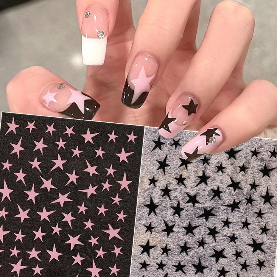 3D Waterproof Hollow Star Nail Stickers for Sweet & Cool Style