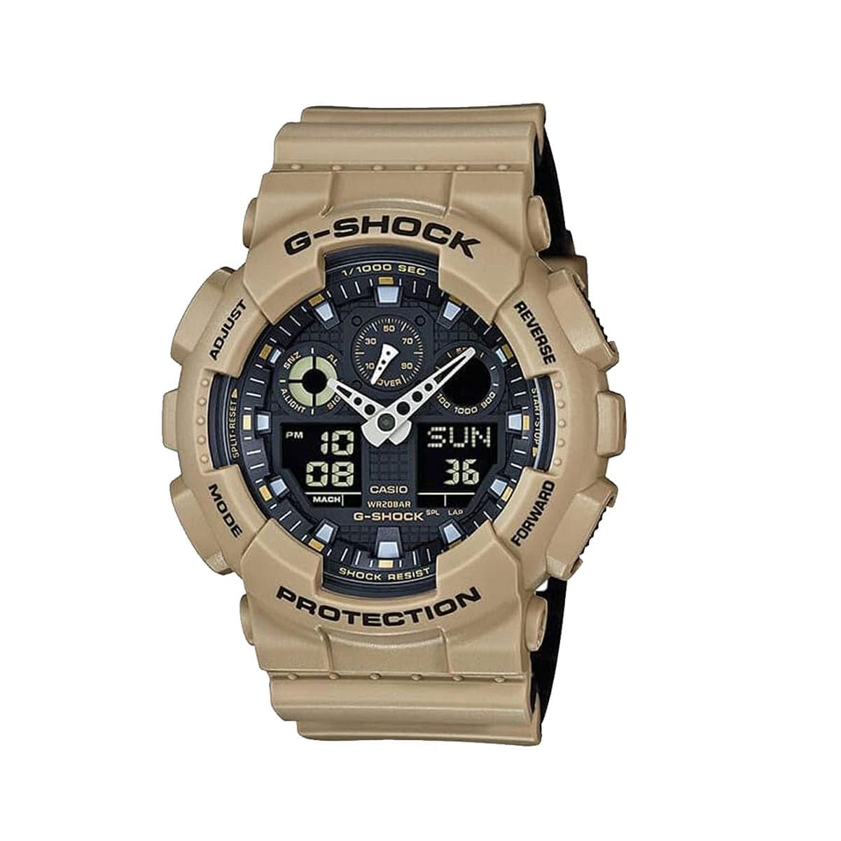 Casio G-SHOCK GA-100 Military Series Wristwatch Tan One Size