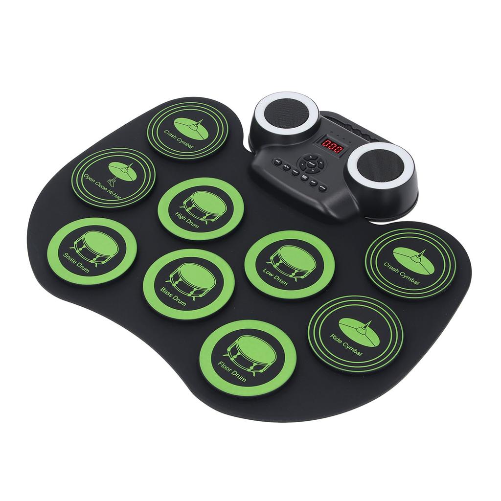 Elektronisches Schlagzeugset Tragbare Beleuchtung Elektronisches Roll-Up Übungs-Drum-Pad Handgerollt Elektronisch