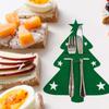 24pcs Christmas Tree Cutlery,Felt Fork Spoon Bag Set Holder Table Decoration,for Christmas New Year Party Dinner Table Supplies