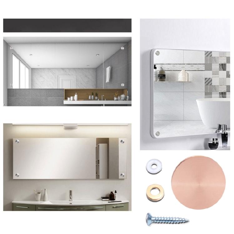 Pack of 40 Mirror Screw Caps Steel Decorative Covers Wall Decoration Fasteners Simple To Use for Bathroom & Kitchen Use
