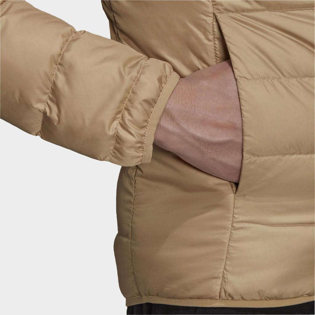 Adidas Essential Slim Fit Breathable Warm Waterproof Windproof Down Jacket Men Jackets Beige GT9171