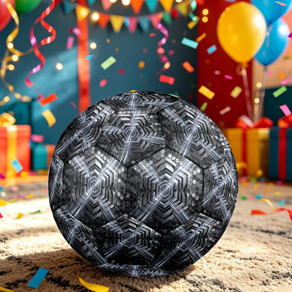 1 Stück Fußballball mit sechseckigem Gittermuster, Größe 5, Leichtes PVC-Material, Outdoor-Trainingsfußball Geschenk. q62276
