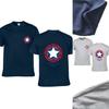 Classic Captain America Men's Casual T-shirt With Short Sleeves And O-neck Design
