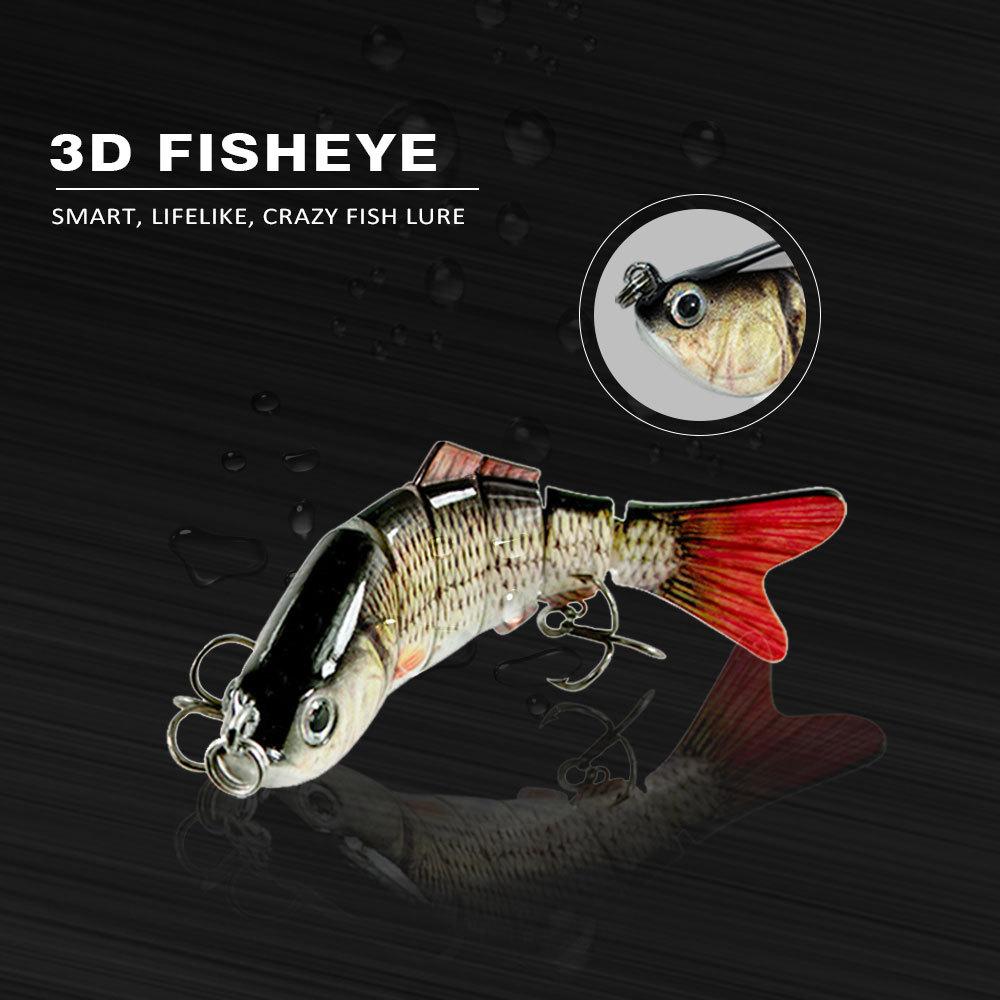 1Pcs 10cm/17g 6 Sections Multi Jointed Minnow Fishing Lures Swimbait Pike Lure Floating Artificial Hard Bait