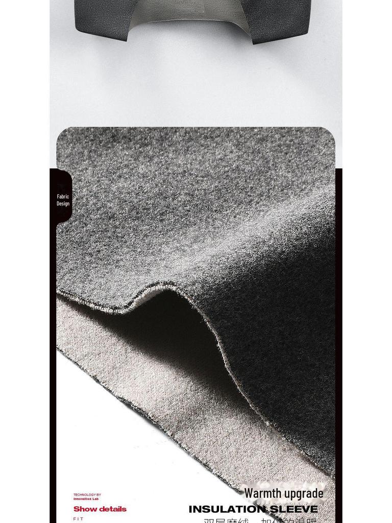 Męski jesienno-zimowy zestaw bielizny termicznej slim fit z podszewką z aksamitu