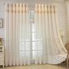 Sheer Curtains White Embroidered Floral Voile Drapes for Living Room Bedroom