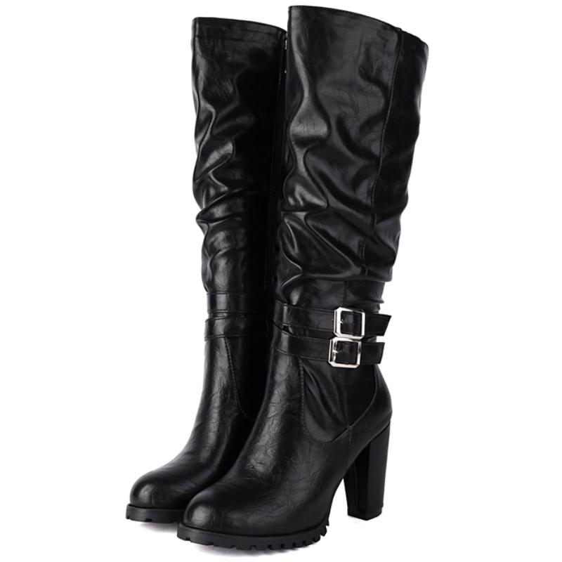 Модные женские сапоги до колена — фото 6