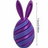Colorful Easter Rabbit Ornament Sensory Toy Rotating Bunny Eggs  Desktop Ornament