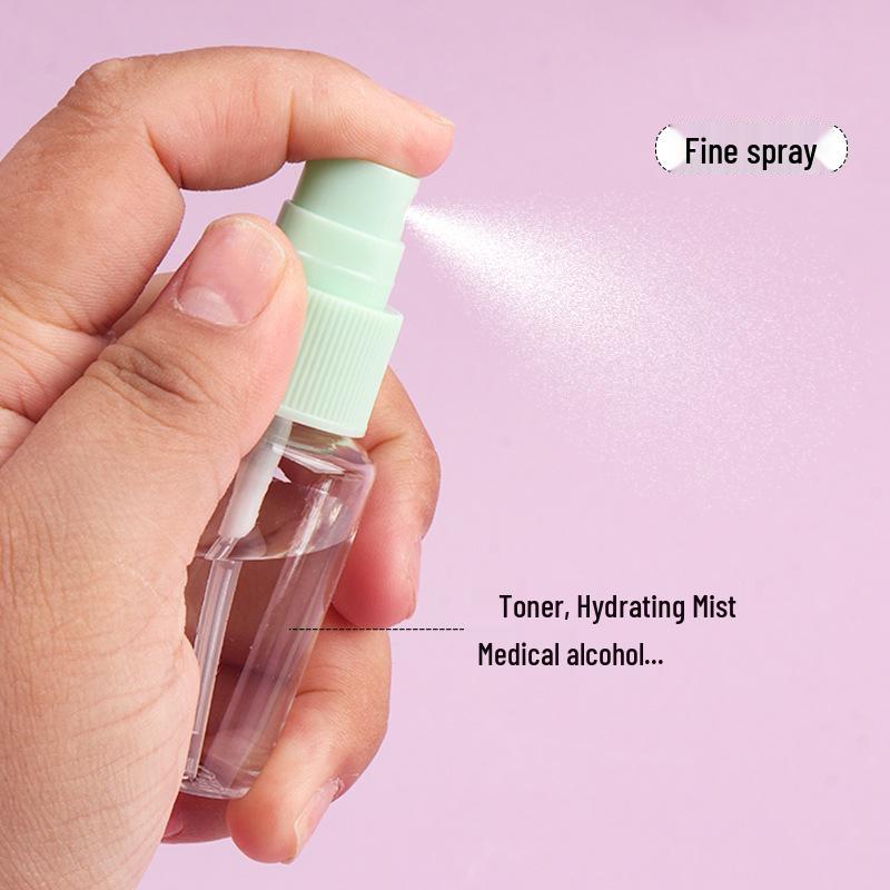 Set di Flaconi Ricaricabili per Cosmetici da Viaggio - 7 Contenitori Portatili a Prova di Perdite per Lozione, Crema Viso e Spray