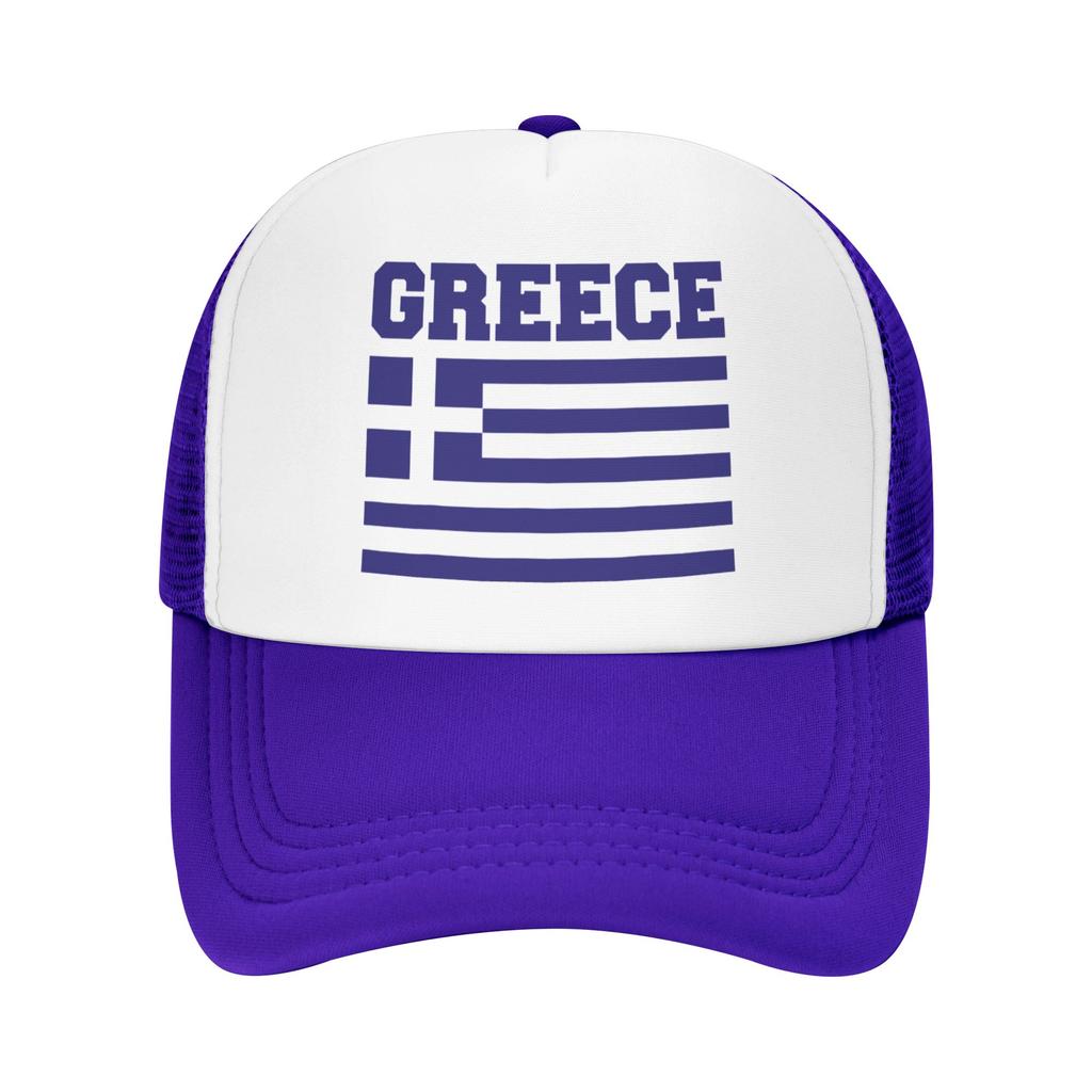 Greece Greek Trucker Cap Baseball Hat for Men Women Teens Suitable for All Seasons Mens Dad Hats Mesh Snapback