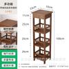 Modern Bamboo&Wooden Plant Stand-Living Room Corner Shelf with Storage Multi-Tiered Flower Pot Holder for Balcony & Indoor Decor