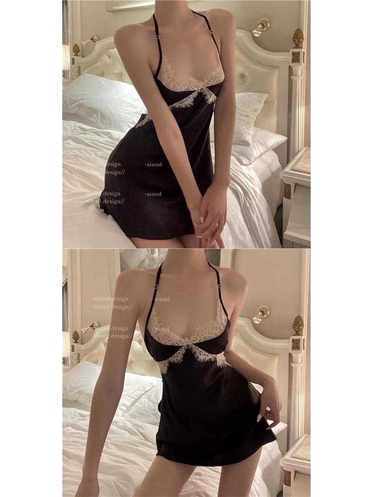 Mitternachts-Charme-Spitzen-Dessous: Flirty, Sexy Nachtwäsche für kleine Brüste
