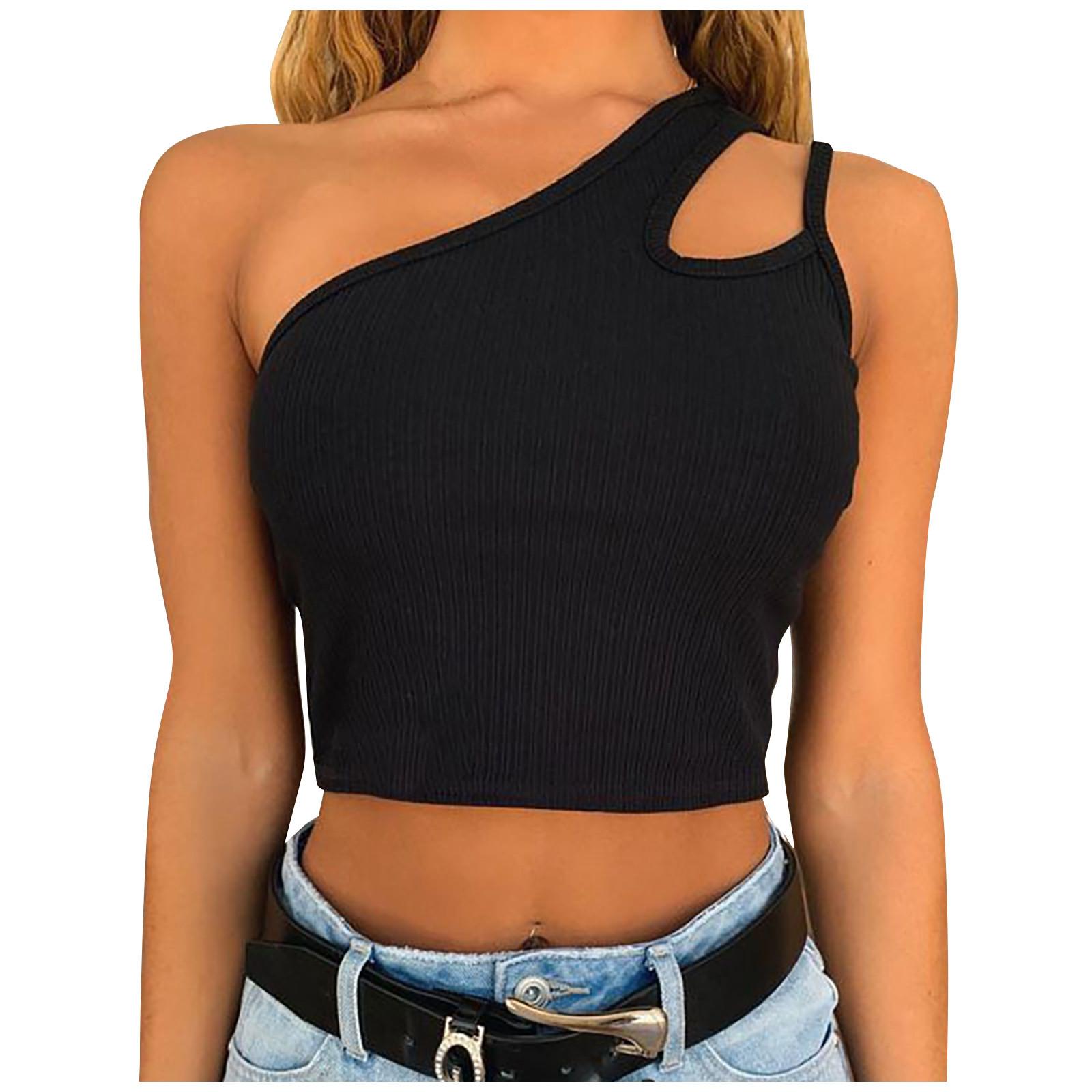 

(SU)Женские повседневные модные сексуальные однотонные топы, рубашка, жилет, блузка