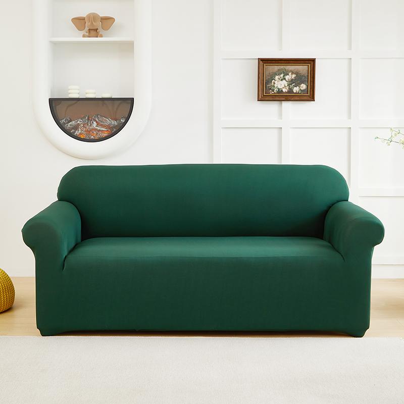 1 pièce Housse de canapé extensible Couleur unie Housse de canapé douce Antidérapante Anti-poussière Protecteur de meubles pour Salon Décoration intérieure