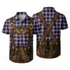 Camisa de Manga Corta con Botones para Hombre con Estampado Vintage de Festival Corte Relajado Informal para Fiesta y Uso Diario