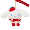 Sanrio Mascot Holder Shimbun 50th Ages 6 and Toy 839027 (Ichigo Anniversary) Cinnamoroll, Polyester, Nylon, Steel, Up, Strap,