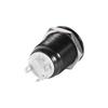 Car 12mm LED Light Momentary Push Button   Toggle Black Case 2A