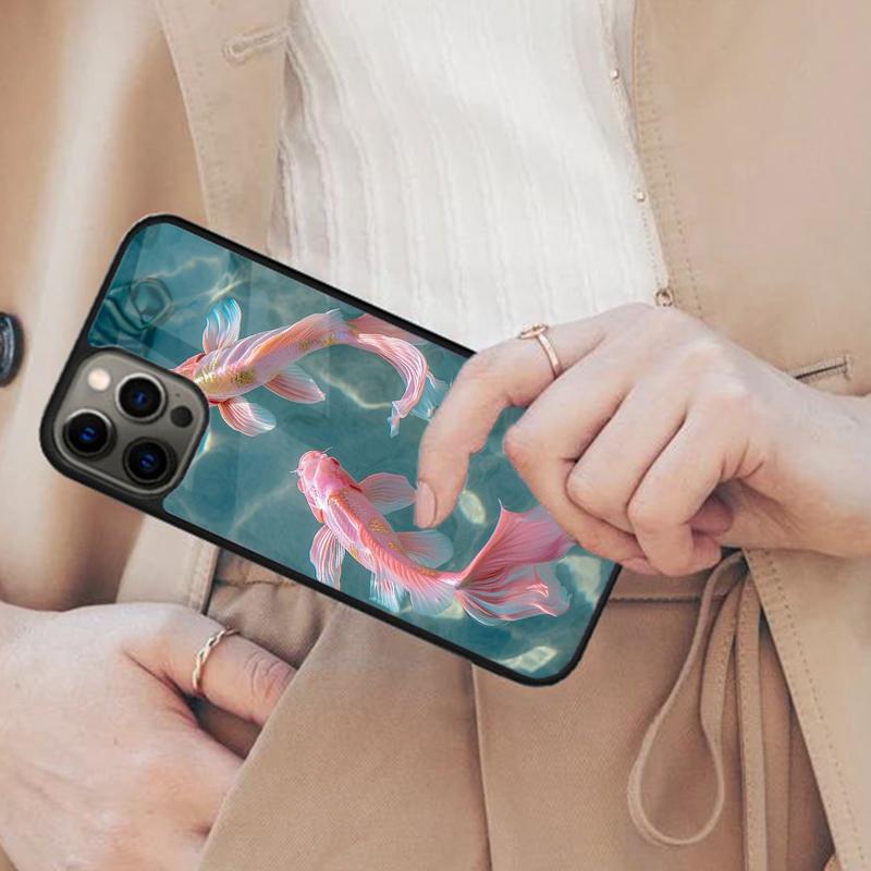 Pair of Koi Fish Magnetic Phone Case For APPLE iPhone 17 Air 16 14 13 12 Pro Max 15 Plus Wireless Charge With MagSafe Cover