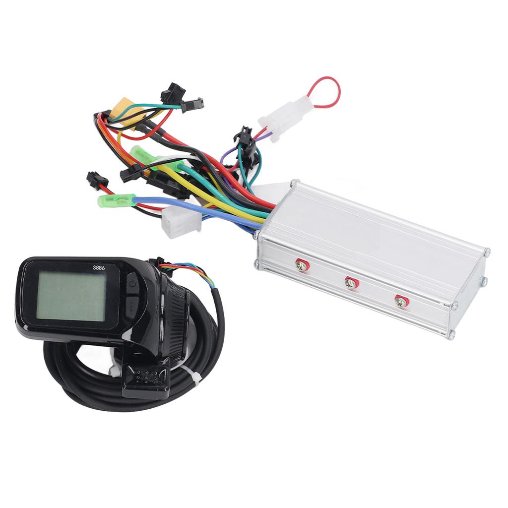 Bike Motor Controller Kit 28A 3648V 500W S886LCD Meter Aluminum Alloy Scooter Brushless Controller