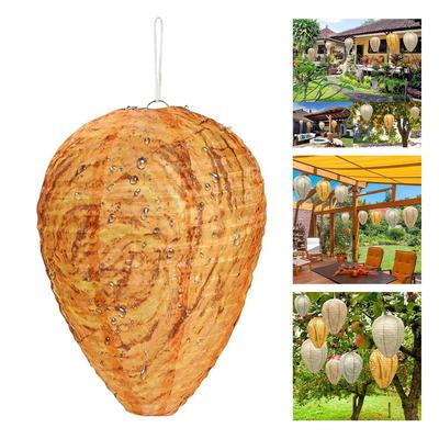 Realistic Waterproof Courtyard Lantern Non-Toxic Plastic Wasp Nest Decoy Paper Hanging Fake Wasp Nest Drive Insects