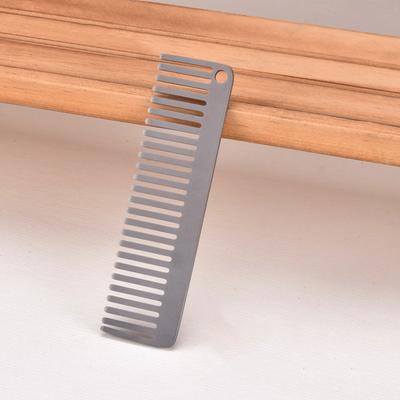Titanium Kamm Antistatisch Tragbar Camping Kamm Hitzebeständig Taschen-Titaniumkamm Outdoor Haarkamm für Camping Reisen