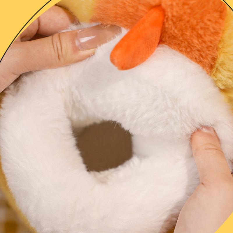 Fashion New Cute Cartoon Indoor Slippers For Women Men Funny Yellow Chicken Winter Warm Fluffy Shoes Couples Home Floor Snoot Boots