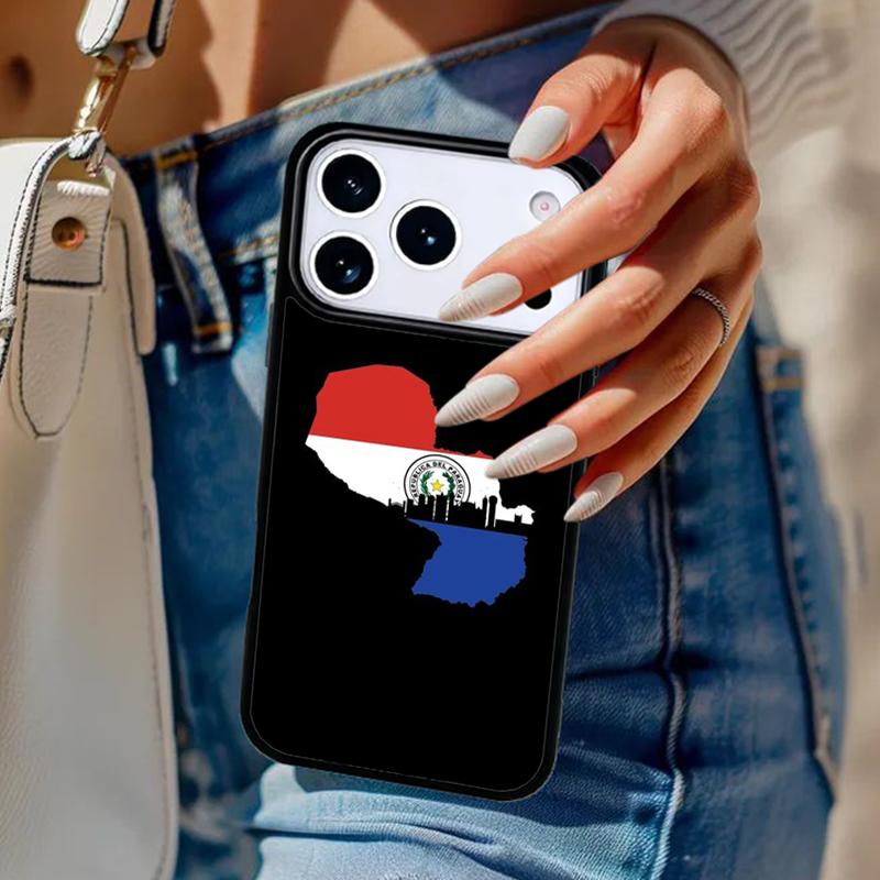 Paraguay Flag Phone Case For iPhone 17 Air 14 15 13 12 Max Cover For Apple 16e 11 Pro Max Plus Coque