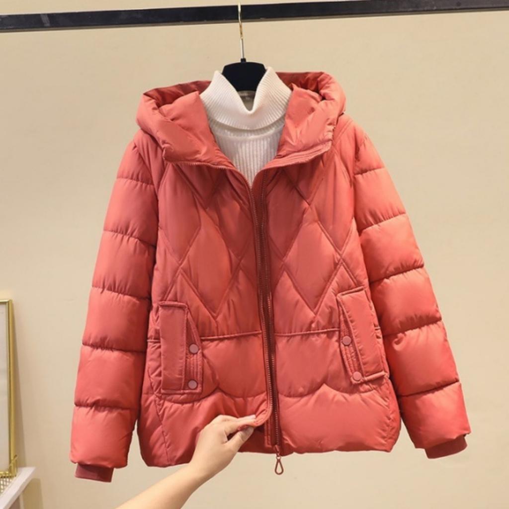 Women's Hooded Coat Ladies Winter Cotton Coat Thickened Warm Jacket