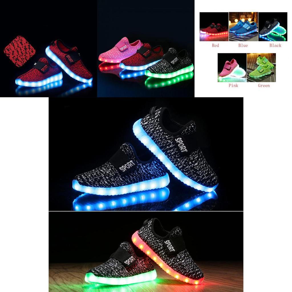 Lightweight And Wear-resistant Led Sneakers For Boys And Girls In Multiple Colors