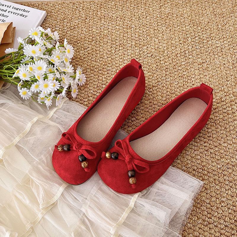 

Retro beaded bag head Boken half slippers women s 2025 new one-pedal thick-soled literary Mori versatile Muller shoes 40