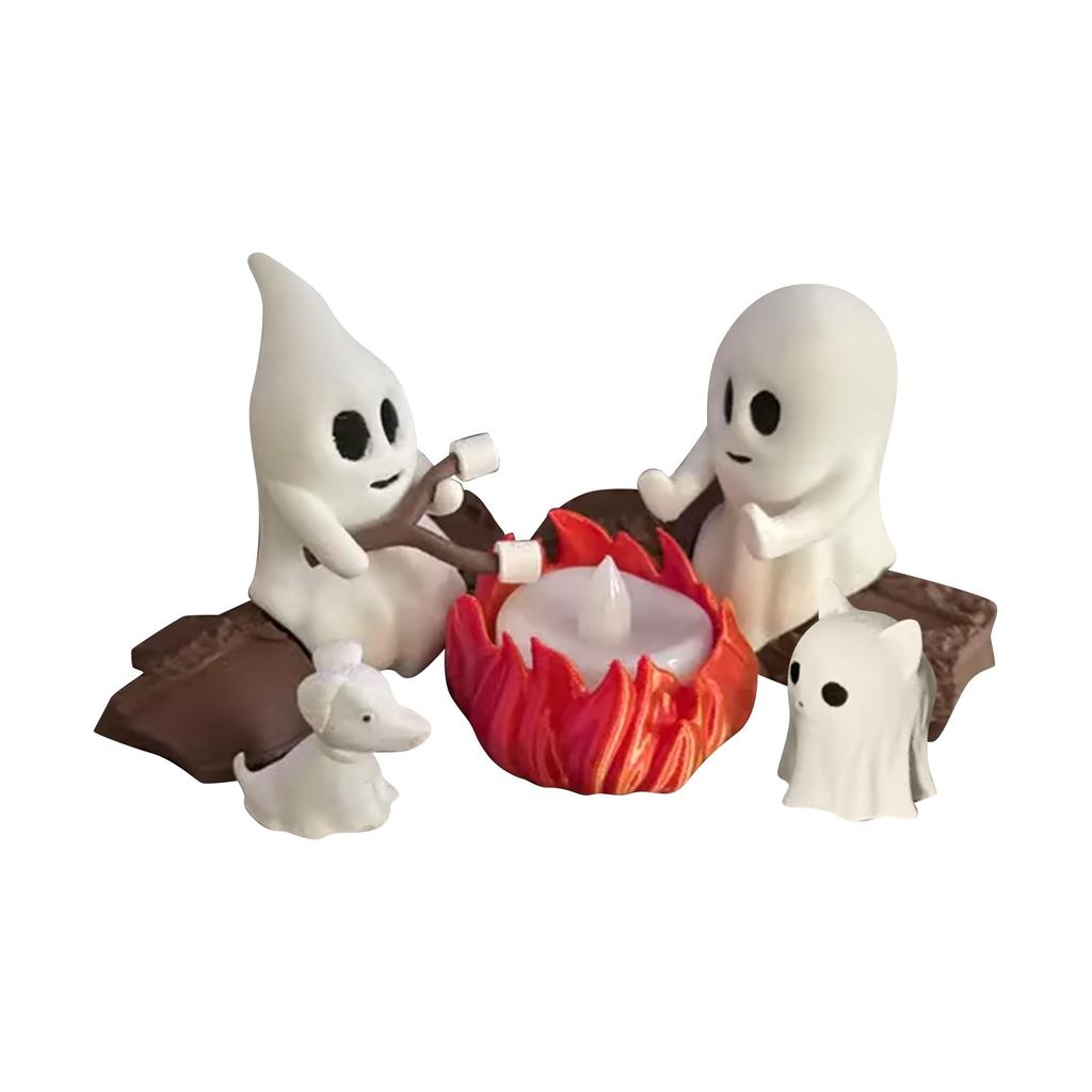 Gathering  Spooky  Decor  Cute Figurine Set  Display  Haunted Scene  Adventures