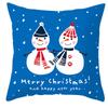 Winter Limited Blue Christmas Pillowcase Home Snowflake Snowman Christmas Tree