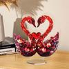 Elegant Acrylic Sign 3D Love Birds Figurine Romantic Statue Contemporary Art Decor for Living Room Shelf Display