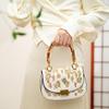Chinese-style Suzhou Embroidery Bamboo Joint Saddle Bag, Traditional Chinese Style Mother's Handbag, Crossbody Small Bag