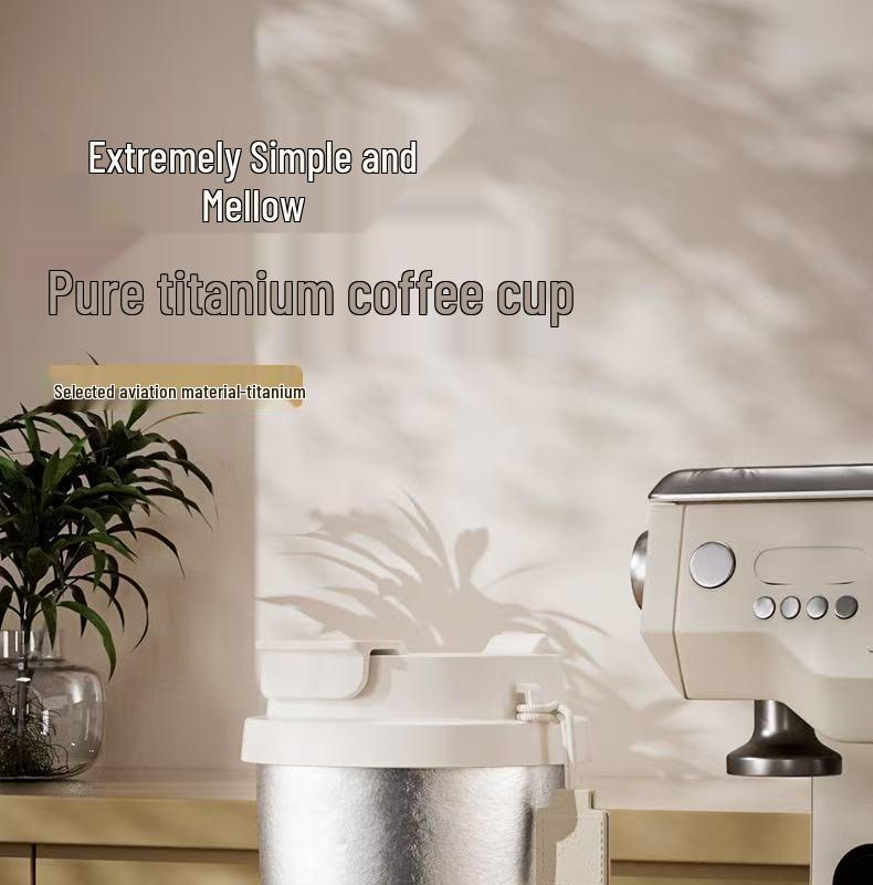 Luxury Lightweight Titanium Insulated Coffee and Tea Cup with Built-in Tea Infuser