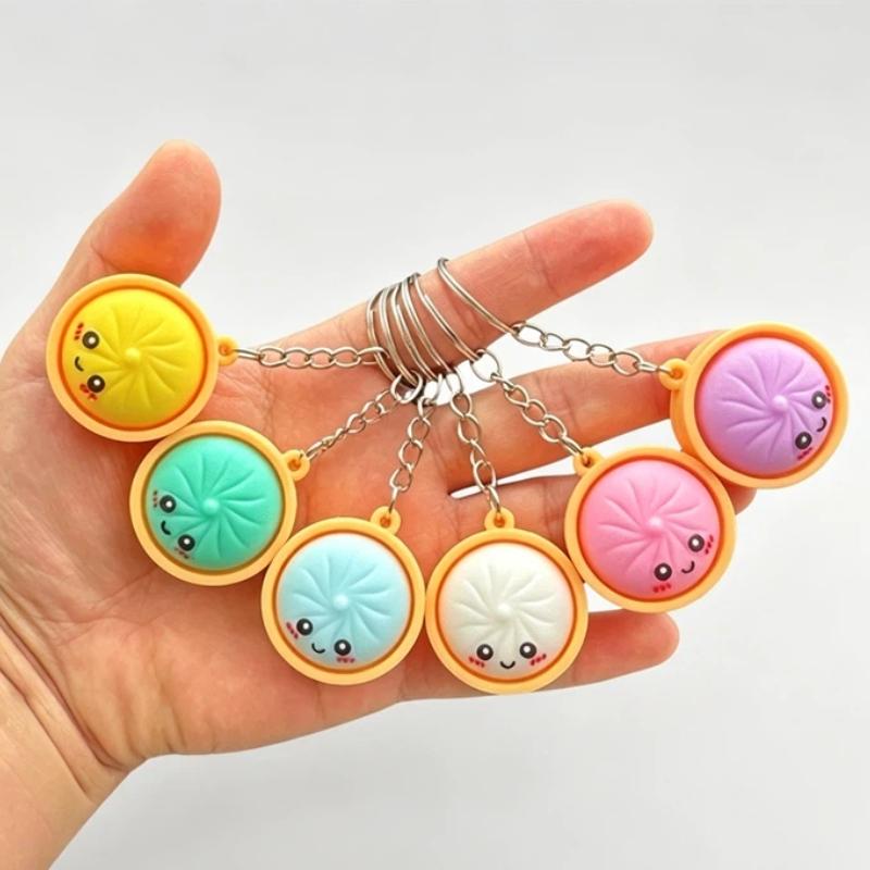 Dumplings Keychain Dumpling Squishy Keychains Backpack Pendant Decoration Mysterious Dumplings Fidget Toys Party Gifts