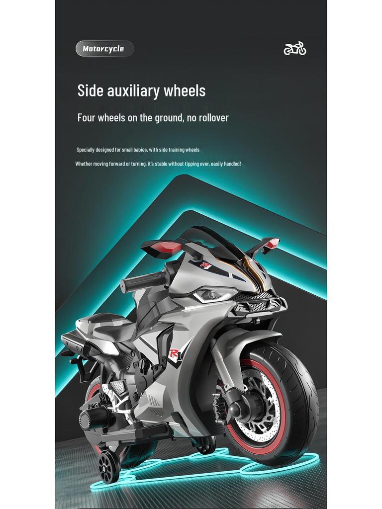 Kids' Electric Off-Road Motorcycle - Remote Control Ride-On Toy for Ages 2-8, Rechargeable