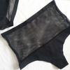Sexy Women High Waist Silk Seamless Thongs Ladies Hollow Out Underpants 122