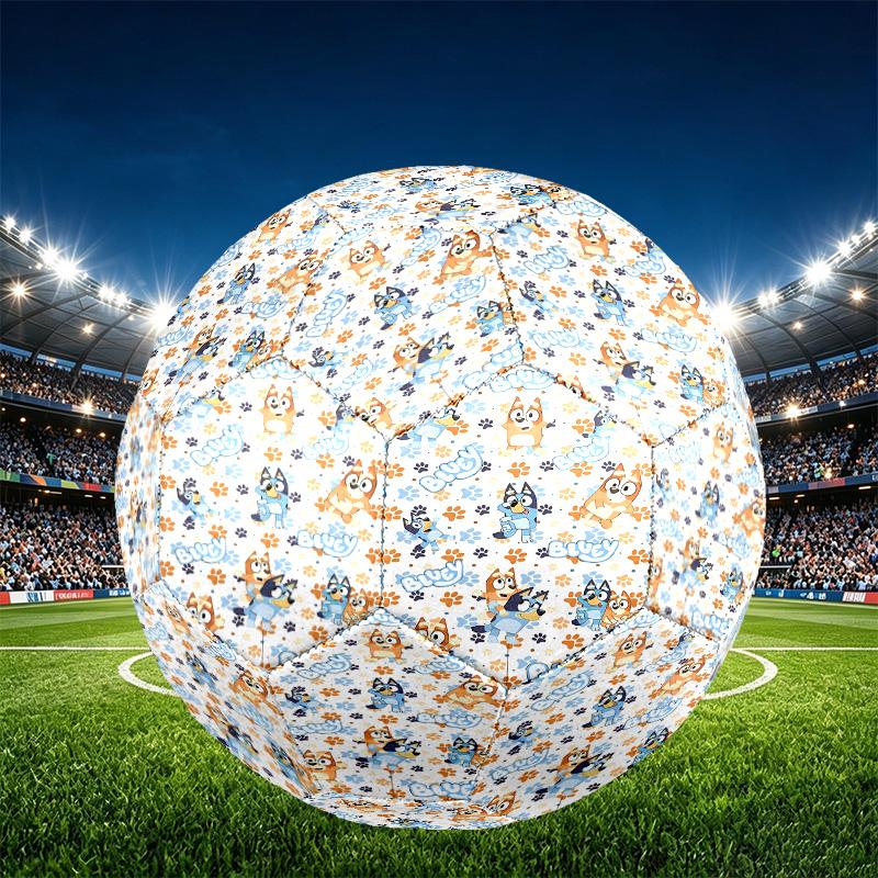 Bluey Print Size 5 Soccer Ball, PU Wear Resistant Football for Match Training and Daily Practice, Birthday Gift for Soccer Fans