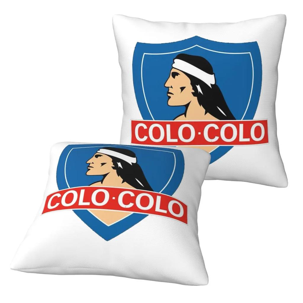 Social Y Deportivo Colo-Colo 2 Pcs Square Pillowcase Pillow Cover Cushion Zip Decorative Comfort Throw Pillow For Home Car