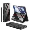 Samsung Z FOLD7 Folding Mobile Phone Case Z Fold7 Pen Slot Leather Case Flip Glass Protective Cover